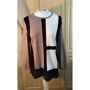 Investments Petites Women's PL Mocha Mousse Sweater Lagenlook,‎ Minimalist